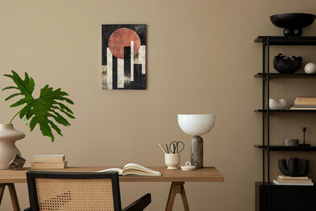 Paul Sinus 60x90cm Wandbild Visionäre Balance – Kraftvolles Fokuskunstwerk mit abstraktem Sonnenmotiv und Struktur
