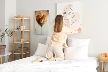 Paul Sinus 60x90cm Wandbild Herzensrose in Kupfer – Ausdrucksvolle Wandkunst mit stilisierter Blume