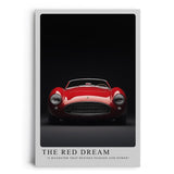 Paul Sinus Leinwandbild 80x120cm The Red Dream Klassischer Roadster Leidenschaft und Kraft Zeitlose Automobilkunst Dynamische Eleganz