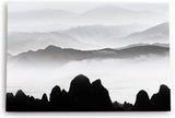 Paul Sinus Wandbild 120x80cm Schwarze weiße Berglandschaft Berge Gebirge Fotokunst Abstrakt