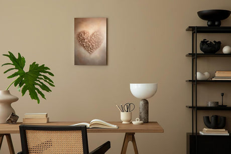 Paul Sinus 60x90cm Wandbild Herz in Blüten – Sanfte Raumpoesie mit floraler Tiefe Blume