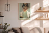 Paul Sinus Wandbild in 40x60cm Moment of Stillness – Zartes Porträt einer jungen Frau, vertieft in ein Buch, lichtdurchflutete moderne Bilder mit sanften Farbnuancen, harmonisch und inspirierend