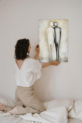 Paul Sinus 60x90cm Wandbild Stille Harmonie – Minimalistische Nähe als berührendes Fokuskunstwerk auf Leinwand erleben