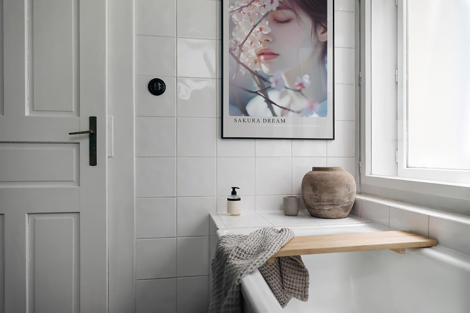 Paul Sinus Leinwandbild 80x120cm Sakura Traum zart poetisch romantisch harmonisch japanisch kunstvolle Wandkunst sanfte Farben faszinierend ästhetisch