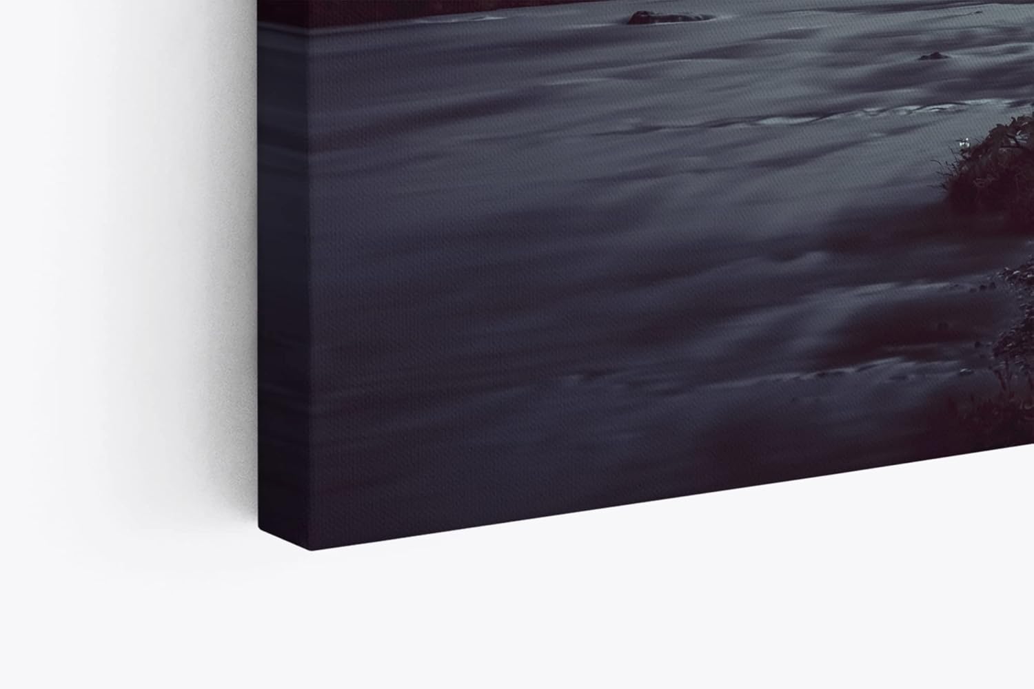 Paul Sinus Wandbild 120x80cm Wasserfall bei Nacht Norwegen Dunkel Fotokunst