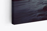 Paul Sinus Wandbild 120x80cm Wasserfall bei Nacht Norwegen Dunkel Fotokunst