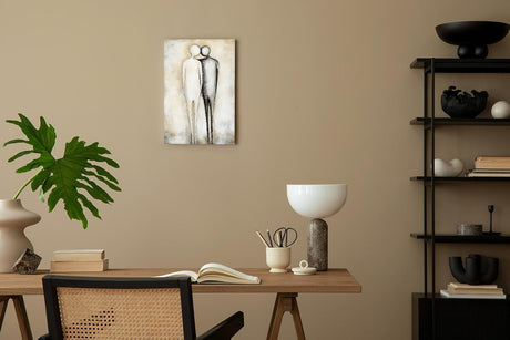 Paul Sinus 60x90cm Wandbild Stille Harmonie – Minimalistische Nähe als berührendes Fokuskunstwerk auf Leinwand erleben