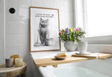Paul Sinus Poster/Leinwandbild/Rahmenoption Lustiges Katzenbild – Freche Klo-Deko fürs Badezimmer – Perfekt für Gäste-WCs