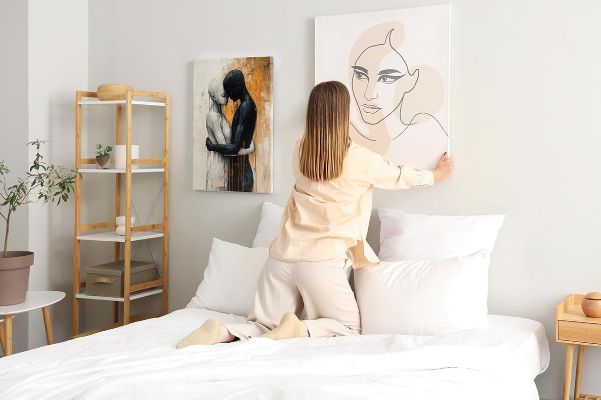 Paul Sinus 60x90cm Wandbild Magische Verbindung – Ausdrucksstarke Umarmung als emotionales Kunstwerk für deine Raumgestaltung