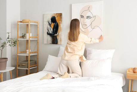 Paul Sinus 60x90cm Wandbild Magische Verbindung – Ausdrucksstarke Umarmung als emotionales Kunstwerk für deine Raumgestaltung
