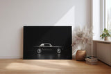 Sinus Art Wandbild 120x80cm Eleganter Oldtimer im minimalistischen Lichtspiel – Symbol für Zeitlosigkeit und Stil
