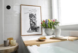 Paul Sinus Poster/Leinwandbild/Rahmenoption Lustiges Katzenbild – Niedliche Klo-Deko fürs Gäste-WC – Perfekt für Sauberkeitsfans