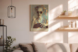 Paul Sinus Wandbild in 40x60cm Vintage Error – künstlerisches Retro-Porträt mit modernem Glitch-Effekt für trendige Raumgestaltung