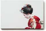 Sinus Art Wandbild 120x80cm Stilvolles Porträt einer Geisha – Ausdruck fernöstlicher Tradition und Anmut