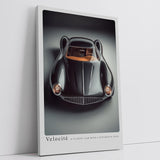 Paul Sinus Leinwandbild 80x120cm Velocité klassischer Sportwagen futuristisch schwarz elegant Retro Luxus Design