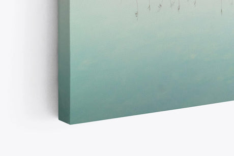 Paul Sinus Wandbild 120x80cm See Seesteg Natur Halme Holzsteg Wasser