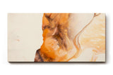 Sinus Art Wandbild 120x80cm Fließende Formen und warme Orangetöne auf hellem Grund mit künstlerischem Ausdruck