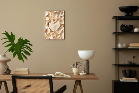 Paul Sinus 60x90cm Wandbild Herz aus Blütenblättern – Romantisches Design mit floraler Raffinesse Blume