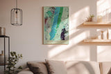 Paul Sinus Wandbild in 40x60cm The Jade Flow Abstrakte Komposition in Grüntönen mit dynamischen, pastosen Farbstrukturen