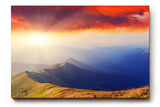 Sinus Art Wandbild 120x80cm Imposanter Sonnenaufgang mit leuchtendem Horizont und tiefer Perspektive