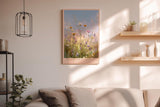 Paul Sinus Wandbild in 40x60cm Song of the Meadow Zarte Wildblumen im Sommerwind vor blauem Himmel für frische und natürliche Raumakzente