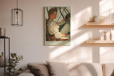Paul Sinus Wandbild in 40x60cm Fly With Me – nostalgisches Pilotenporträt in Vintage-Illustrationsstil für stilvolle Raumgestaltung