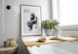 Paul Sinus Poster/Leinwandbild/Rahmenoption Lustiges Affenbild – Witzige Klo-Deko fürs Gäste-WC – Perfekt für Tiefsinnige