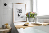 Paul Sinus Poster/Leinwandbild/Rahmenoption Lustiges Mausbild – Witzige Klo-Deko fürs Gäste-WC – Perfekt für Tierfreunde