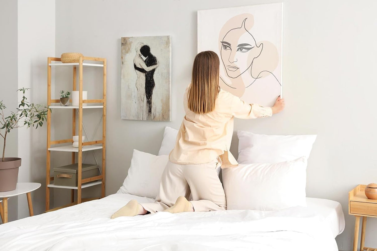 Paul Sinus 60x90cm Wandbild Umarmung der Gegensätze – Kraftvolles Fokuskunstwerk über Nähe und Dualität in Perfektion