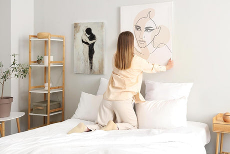 Paul Sinus 60x90cm Wandbild Umarmung der Gegensätze – Kraftvolles Fokuskunstwerk über Nähe und Dualität in Perfektion