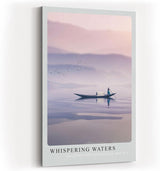 Paul Sinus Kunstdruck 40x60cm Boot See Morgenstimmung Nebel Berge Stille Whispering Waters