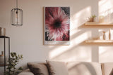 Paul Sinus Wandbild in 40x60cm Explosion Core – Ausdrucksstarkes abstraktes Kunstwerk mit dynamischer Farbexplosion in Rotund Weißtönen