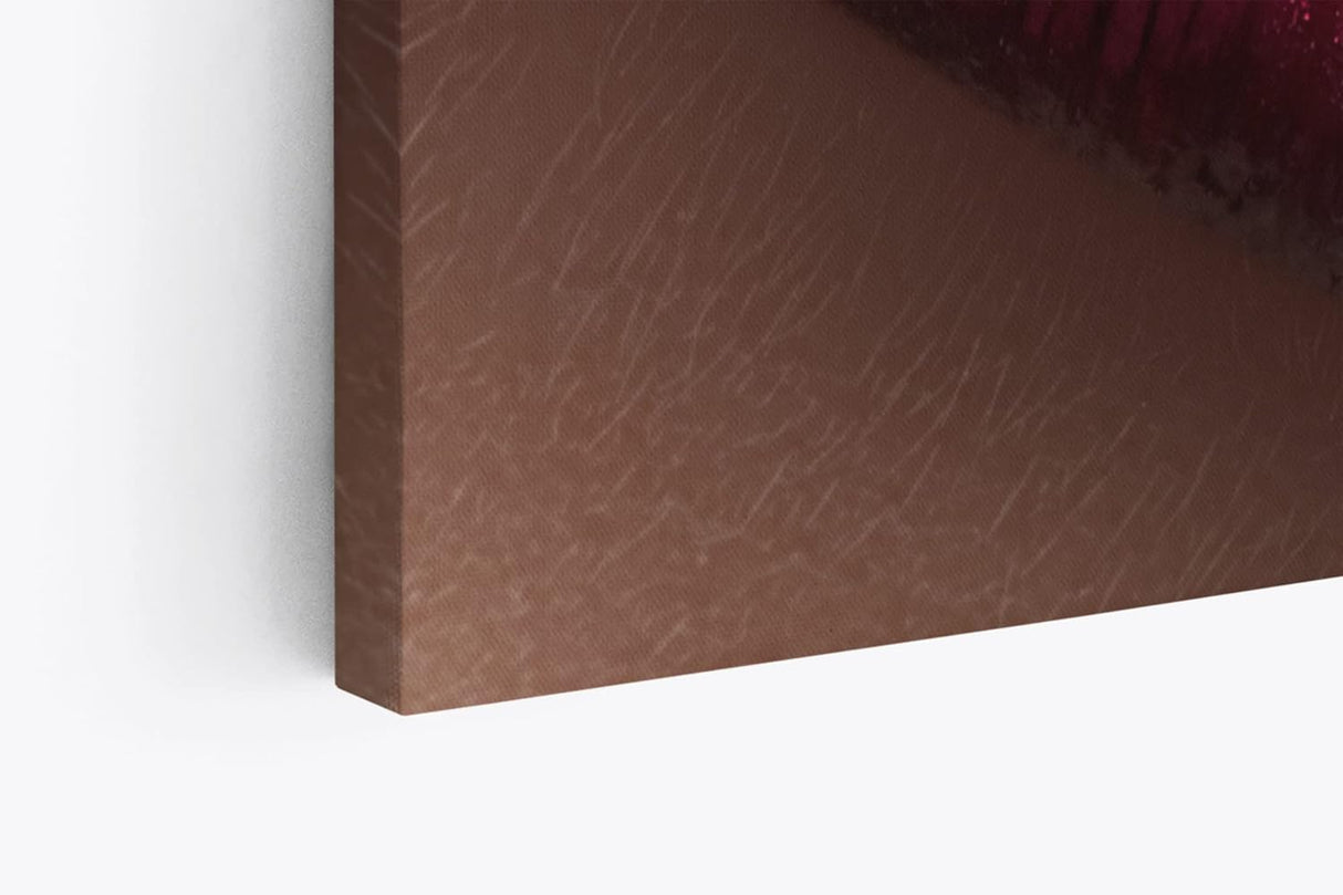 Paul Sinus Wandbild 120x80cm Volle Lippen roter Lippenstift Schlafzimmer Sexy