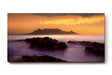 Sinus Art Wandbild 120x80cm Faszinierende Silhouette des Tafelbergs in goldener Abendstimmung