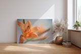 Sinus Art Wandbild 120x80cm Zarte Lilienblüte mit natürlicher Eleganz und floraler Ausdruckskraft