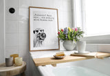 Paul Sinus Poster/Leinwandbild/Rahmenoption Lustiges Erdmännchenbild – Witzige Klo-Deko fürs Gäste-WC – Perfekt für Humorvolle