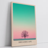 Paul Sinus Leinwandbild 80x120cm Dreamscape – Minimalismus, Natur, Farbverlauf, Ästhetik, Kunst, Träume, Harmonie, Balance, Landschaft, Meditativ, Ruhe