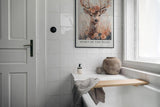 Paul Sinus Leinwandbild 40x60cm Leinwandbild Spirit of the Wild Hirsch Natur Schönheit Blumen Ästhetik Kunst Vintage Boho Eleganz Romantik Majestät Anmut