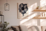 Paul Sinus Wandbild in 40x60cm The Splash Bloom Abstraktes Schwarz-Weiß-Motiv mit explosiver, organischer Form und dynamischen Strukturen