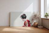Sinus Art Wandbild 120x80cm Stilvolles Porträt einer Geisha – Ausdruck fernöstlicher Tradition und Anmut