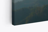 Paul Sinus Wandbild 120x80cm Berglandschaft Berge Gebirge Tannen Natur Sonnenuntergang