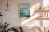 Paul Sinus Wandbild in 40x60cm The Glowing Fields – stimmungsvolle Hügellandschaft im Morgenlicht für warme und einladende Raumgestaltung