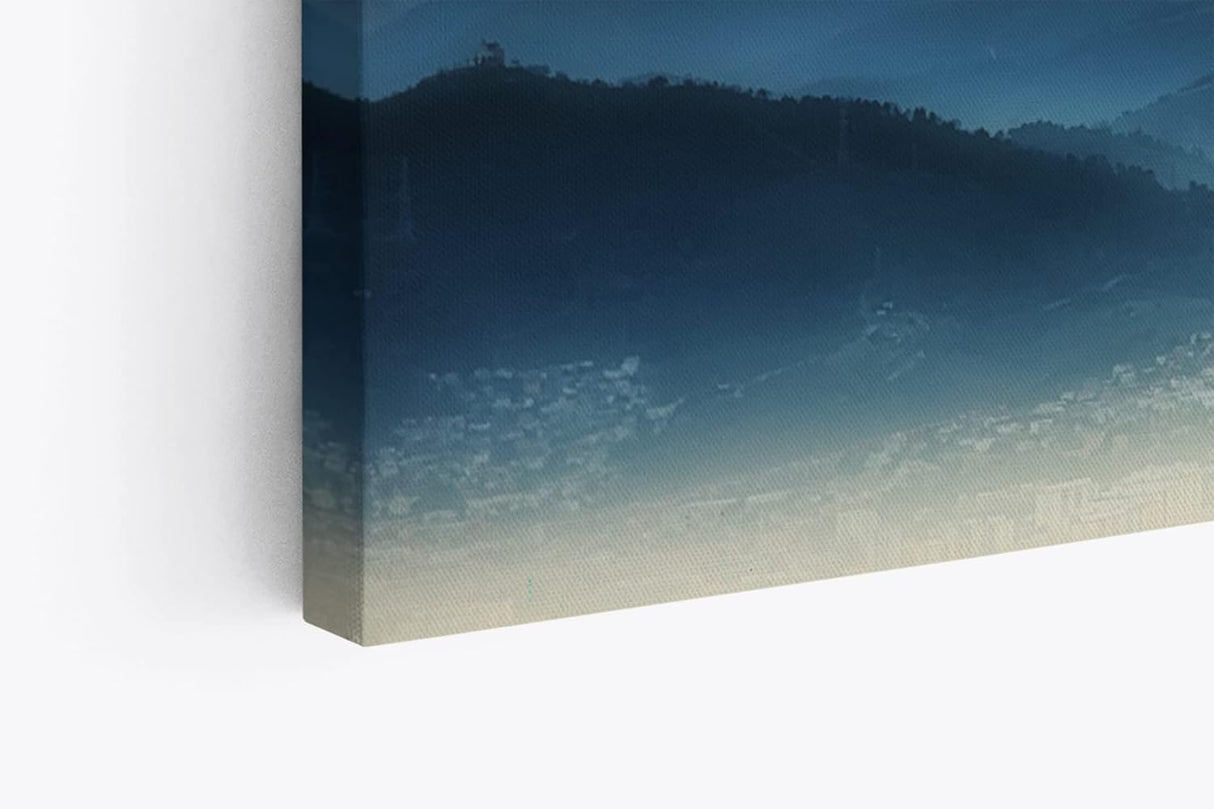 Paul Sinus Wandbild 120x80cm Berge Gebirge Bergkette Natur Nebel Horizont