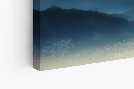 Paul Sinus Wandbild 120x80cm Berge Gebirge Bergkette Natur Nebel Horizont