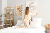 Paul Sinus 60x90cm Wandbild Blütenmeer in Beige – Sanfte Raumharmonie mit plastischer Blume