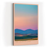 Paul Sinus Wandbild in 40x60cm The Color of Calm mit farbharmonischer Hügellandschaft im Abendlicht für entspannende Wandgestaltung