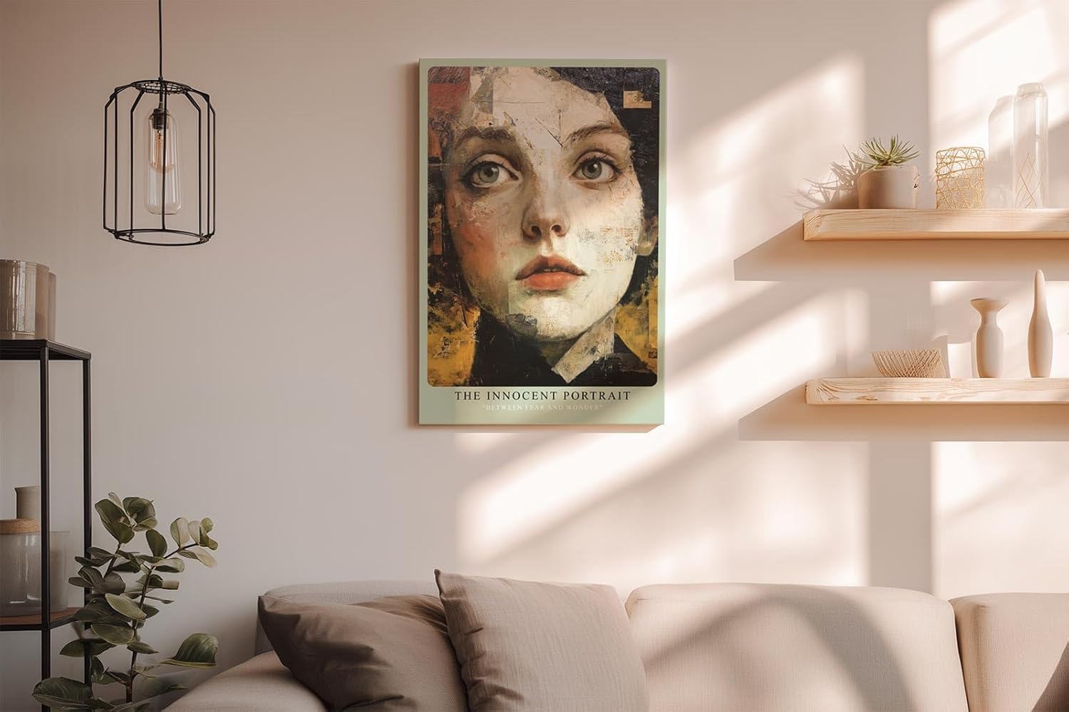 Paul Sinus Wandbild in 40x60cm modernes Frauenporträt in Collagenoptik – facettenreiche Kunst für zeitgemäße Wohnund Arbeitsräume