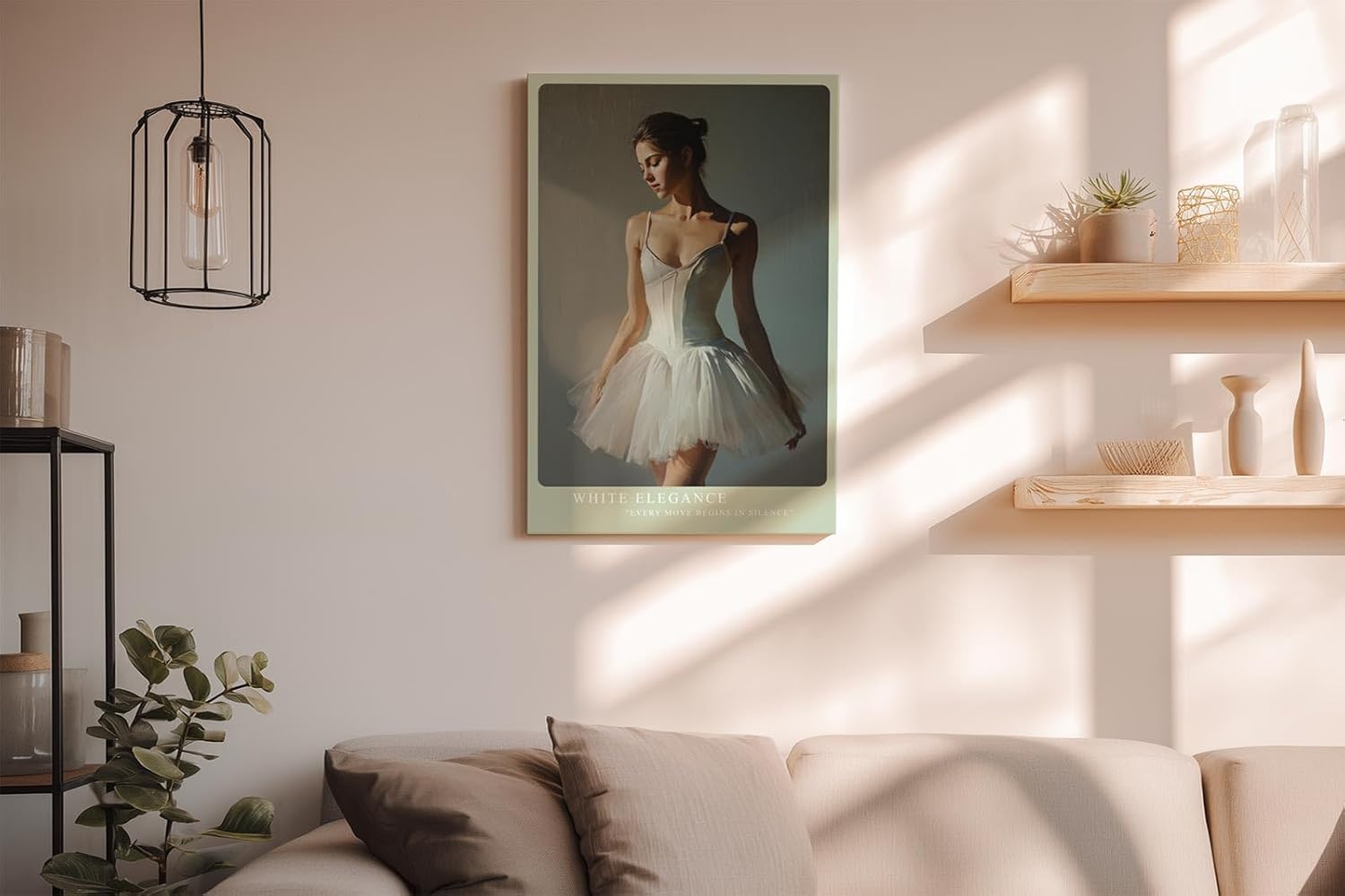 Paul Sinus Wandbild in 40x60cm White Elegance – stilvolles Ballettmotiv in klassischer Darstellung für zeitlose Raumgestaltung
