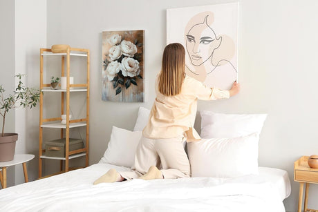 Paul Sinus 60x90cm Wandbild Rosenpracht in Beige – Eindrucksvolle Blütenvielfalt mit stilvoller Blume