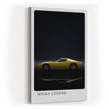 Paul Sinus Kunstdruck 40x60cm Lamborghini Miura Auto Legende Sportwagen Gelb Schwarz Retro